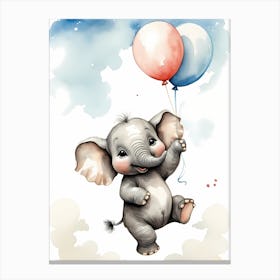 Adorable Chibi Baby Elephant (11) Canvas Print