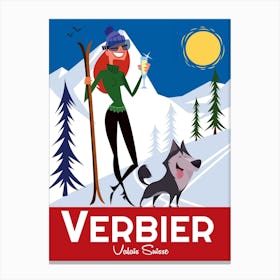 Verbier Valais Suisse Poster Canvas Print
