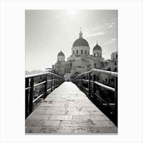 Amalfi, Italy, Black And White Photography 4 Canvas Print