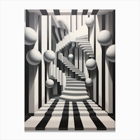 Optical Illusion Abstract Geometric 8 Canvas Print