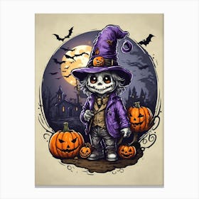 Halloween Skeleton Canvas Print