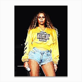 Beyonce On Stage Canvas Print