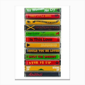 Bob Marley Singles Cassette Print Canvas Print