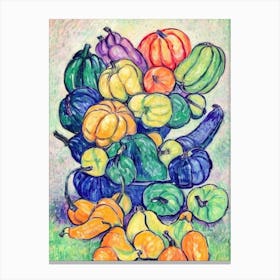Squash Fauvist vegetable Canvas Print