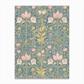 William Morris Inspired Floral Dance Canvas Print