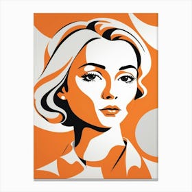 Pop Art women portrait Canvas Print