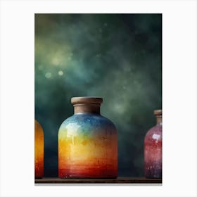 Colorful Jars Canvas Print