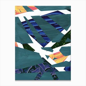 80s - Bright Blue Canvas Print