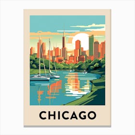 Chicago Travel Poster 6 Canvas Print