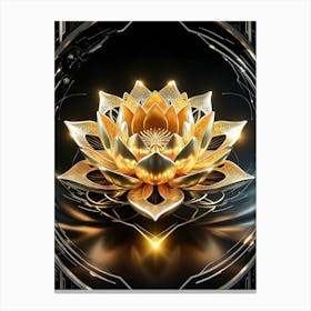 Golden Lotus Canvas Print