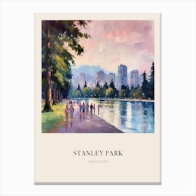 Stanley Park Vancouver 3 Vintage Cezanne Inspired Poster Canvas Print