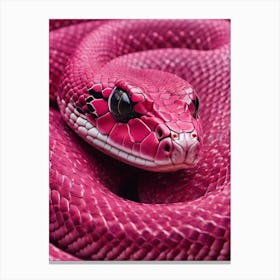 Pink Snake Prin 0 Canvas Print