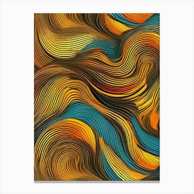 Abstract Wavy Pattern 1 Canvas Print