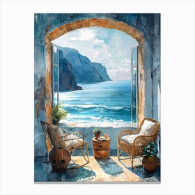 View From The Window Mediterranean Canvas Print