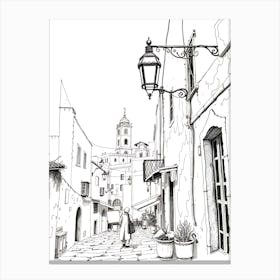 Street In The Old Town Canvas Print