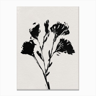 Mono Flower 1 Canvas Print