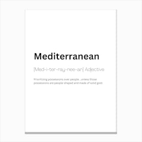 Mediterranean Definition Meaning Canvas Print