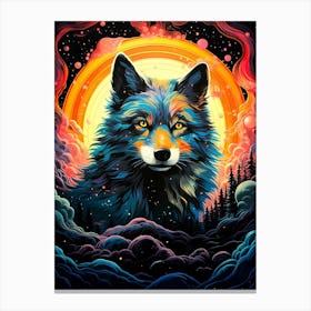 Wolf In The Sky 2 Canvas Print