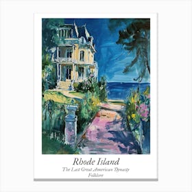 Rhode Island The Last Great American Dynasty Folklore Taylor Swift Canvas Print