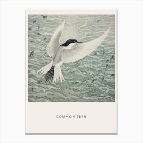 Ohara Koson Inspired Bird Painting Common Tern 2 Poster Canvas Print