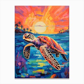 Sea Turtle Swimming 11 Canvas Print