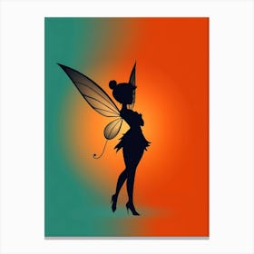 Silhouette Of Tinkerbell Canvas Print