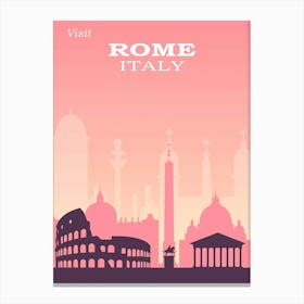 Rome Travel Poster, Karen Arnold Canvas Print