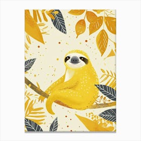 Yellow Sloth 1 Canvas Print