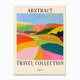 Abstract Travel Collection Poster Belgium 2 Canvas Print