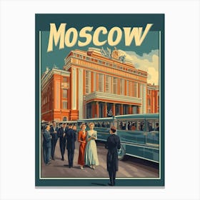 Aihrgdesign A Retro Travel Poster For Moscow Featuring The Bo 27609aae 787a 45ca A5ec 8a52e7caf872 2 Canvas Print