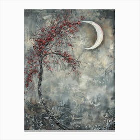 Moon And Tree 1 Canvas Print