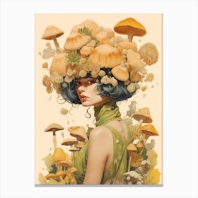 Mushroom Surreal Portrait 8 Canvas Print