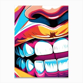 Big Color Popping Mouth Canvas Print