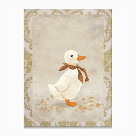 Duck In A Scarf Canvas Print