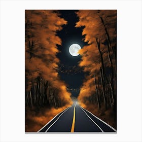 Road To The Moon 1 Canvas Print