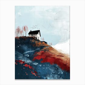 House On The Hill, Boho Canvas Print