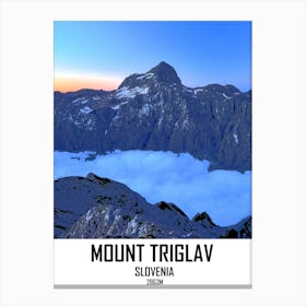 Mount Triglav, Slovenia, Mountain, Nature, Art, Wall Print Canvas Print