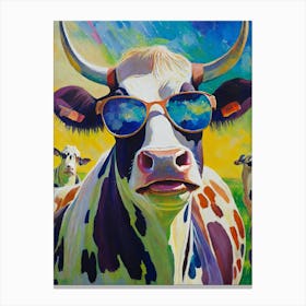 Cows In Sunglasses Canvas Print