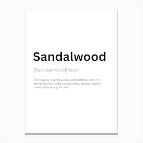 Sandalwood Definition Meaning Canvas Print