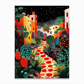 Palermo, Italy, Illustration In The Style Of Pop Art 1 Canvas Print