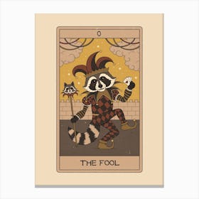The Fool   Raccoons Tarot Canvas Print