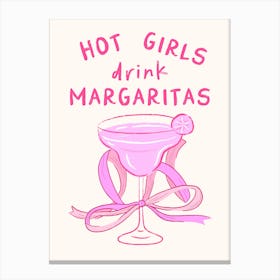 Hot Girls Drink Margaritas Canvas Print