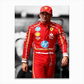 Charles Leclerc Of Monaco And Ferrari Canvas Print