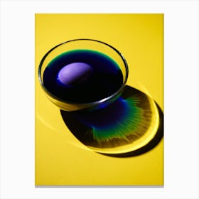 Blue Egg In A Yellow Bowl Canvas Print