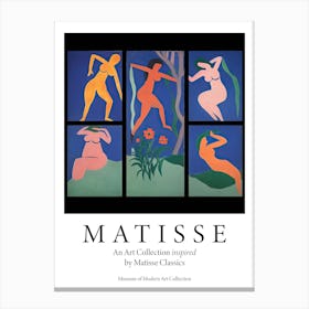 Women Dancing, Shape Study, The Matisse Inspired Art Collection Poster 4 Canvas Print