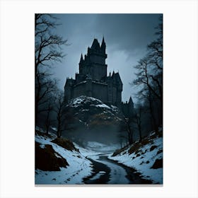 Silent Sentinel of the Carpathians Castle Canvas Print