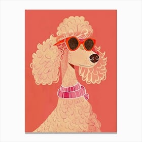 Retro Glamour Poodle Canvas Print