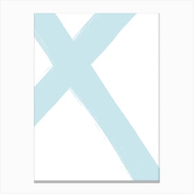 Abstract Blue Cross Canvas Print