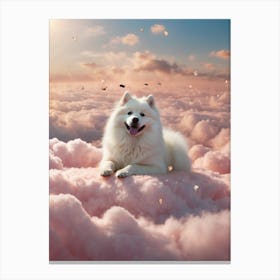 Dog On Clouds Canvas Print