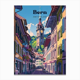 Bern Switzerland Modern Travel Art Canvas Print